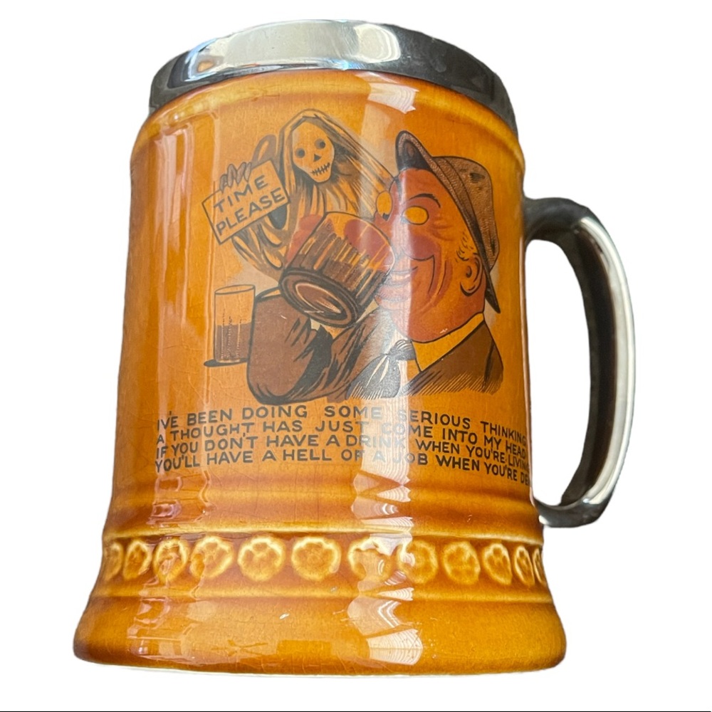 Lord Nelson Pottery England 11-65 I've Been Doing Some Serious Thinking mug. EC